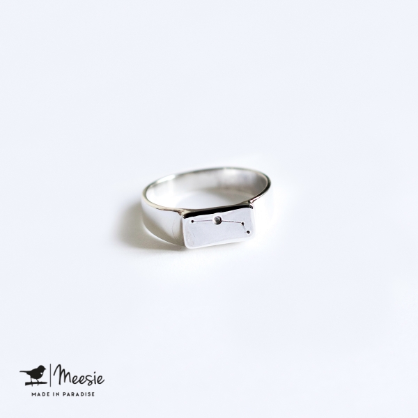 Ring Sterrenbeeld Ram zilver Ring Sterrenbeeld Ram zilver